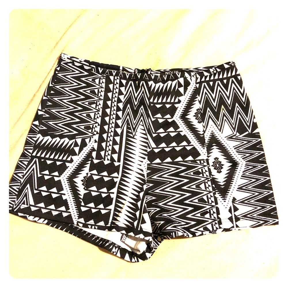 High waisted tribal shorts